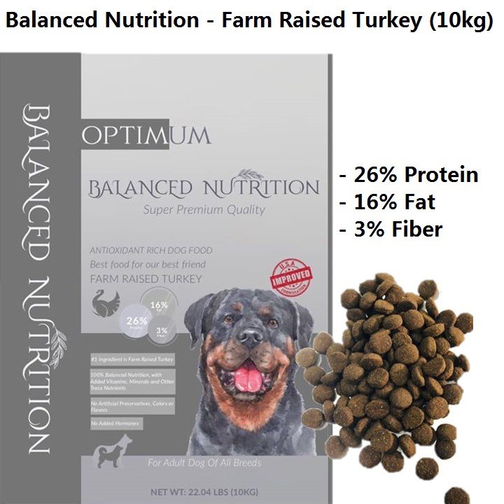 Optimum Balanced Nutrition Super Premium Quality Dog Food Farm Raised Turkey Pacific Ocean Fish 10kg Shopee Malaysia