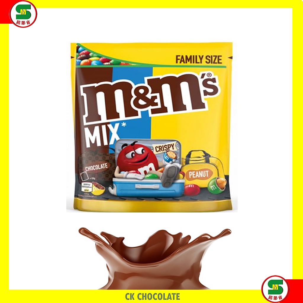 M&M's Mix Crispy Chocolate & Peanut Packet 400g