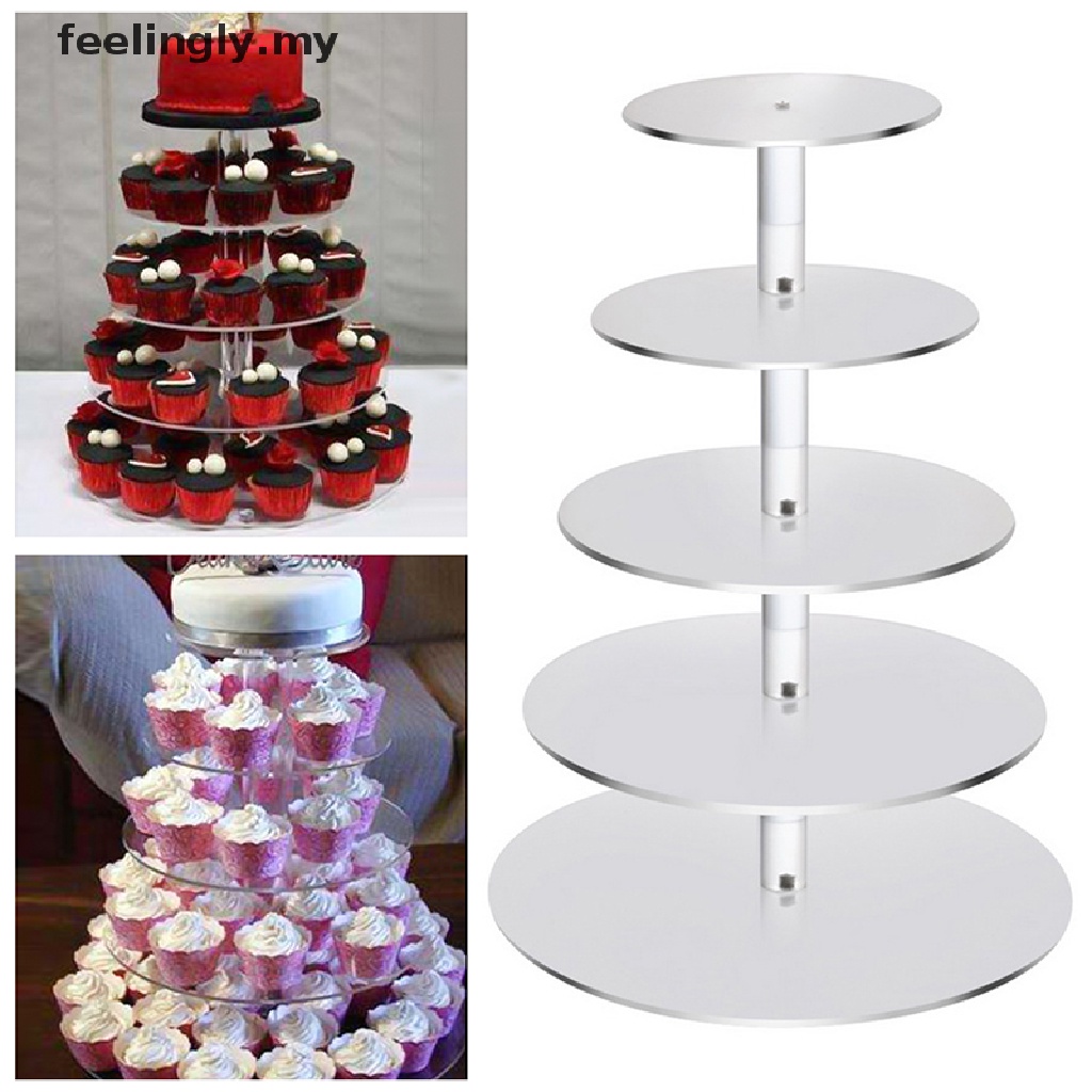feel 6 Tier Transparent Acrylic Cake Stand Wedding Birthday Party Cake Display Stand feel Shopee Malaysia