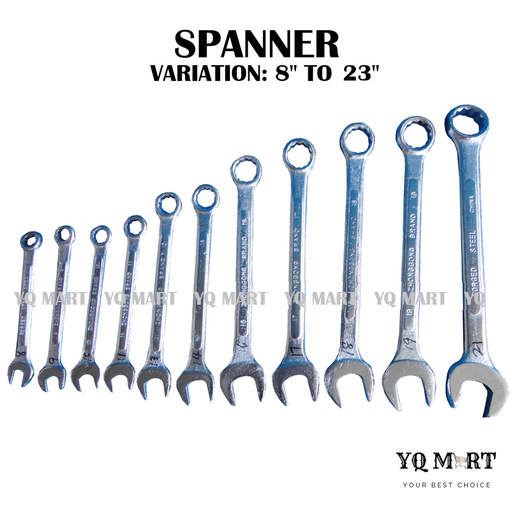 Spanner Multiple Size Spanner/ Wrench/ Adjustable Wrench Shopee Malaysia