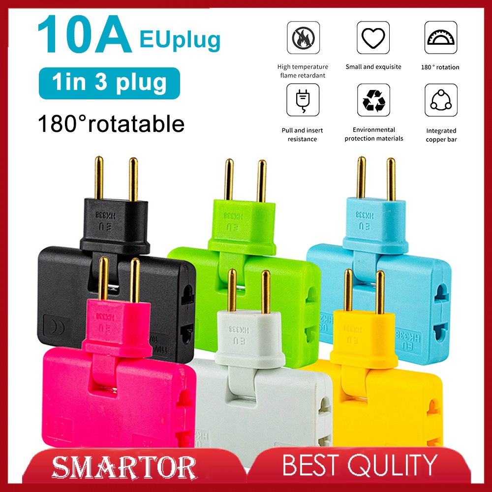 Rotate Plug Eu Converter One In Three 180 Degree Extension Plug Multi