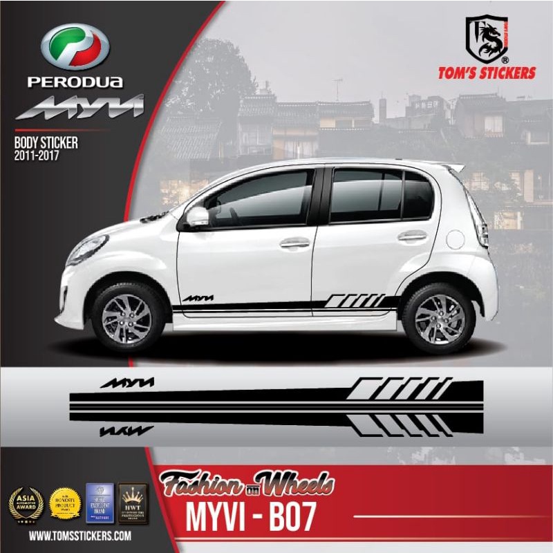 👍👍 PERODUA MYVI CAR BODY STICKER SET MYVI - B07 | Shopee Malaysia