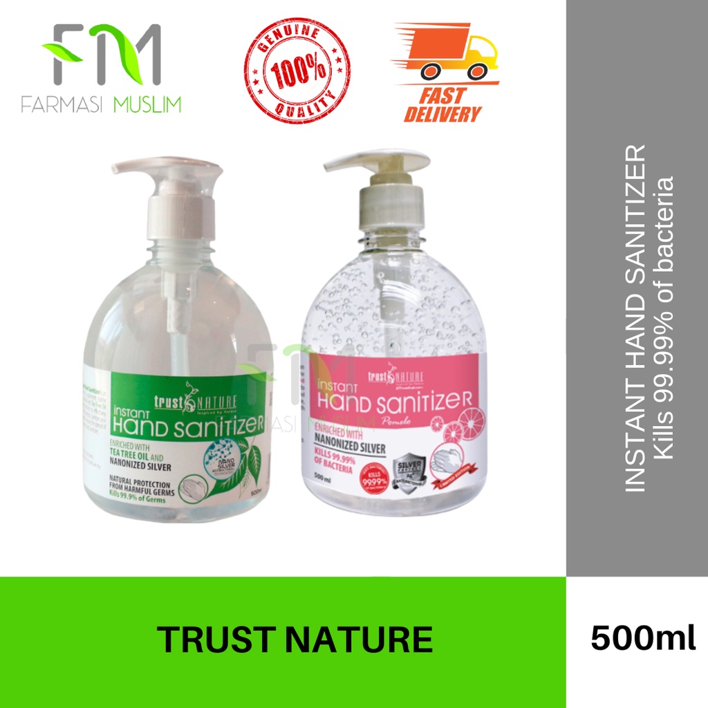Trust Nature Instant Hand Sanitizer 500ml ( POMELO / TEA TREE OIL