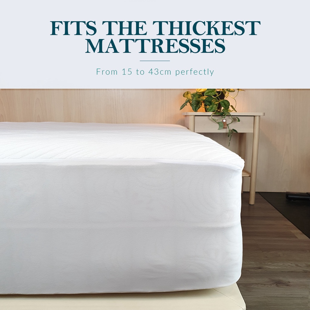 KAPAS Tencel Waterproof Mattress Protector Breathable, Cooling, Soft