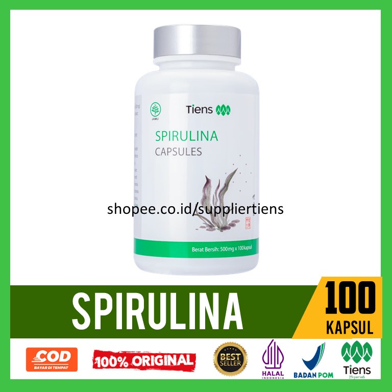 Tiens Spirulina Capsul Ori Contains 100 Capsules Can Be Used As A