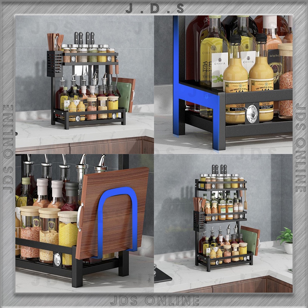 Rak Rempah Kitchen Spice Rack Rak Dapur Stainless Steel Seasoning ...