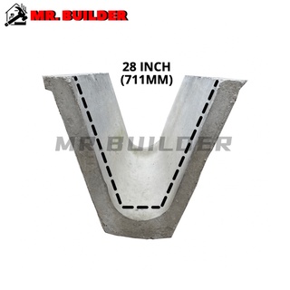 MR. BUILDER V Shape Concrete Drain 12