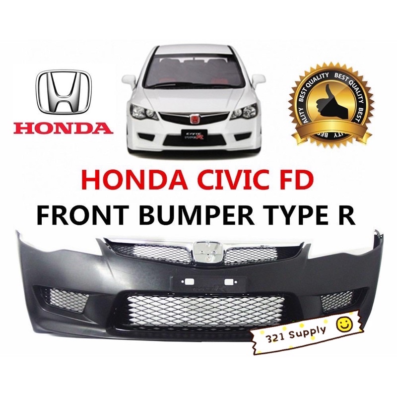 HONDA CIVIC FD 06-11 FRONT BUMPER TYPE-R / BUMPER DEPAN TYPE-R GRILLE ...