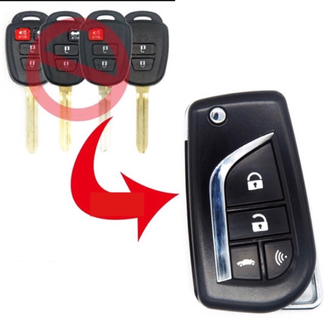 New Toyota Vios Camry replacement folding key shell | Shopee Malaysia
