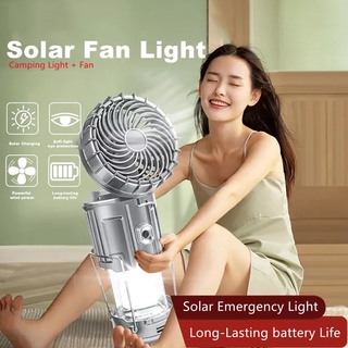 TOP SALE Camping Light Fan Led Solar Light with Fan desktop fan Solar  Rechargeable Camping Tent Lantern Lamp Flashlight | Shopee Malaysia