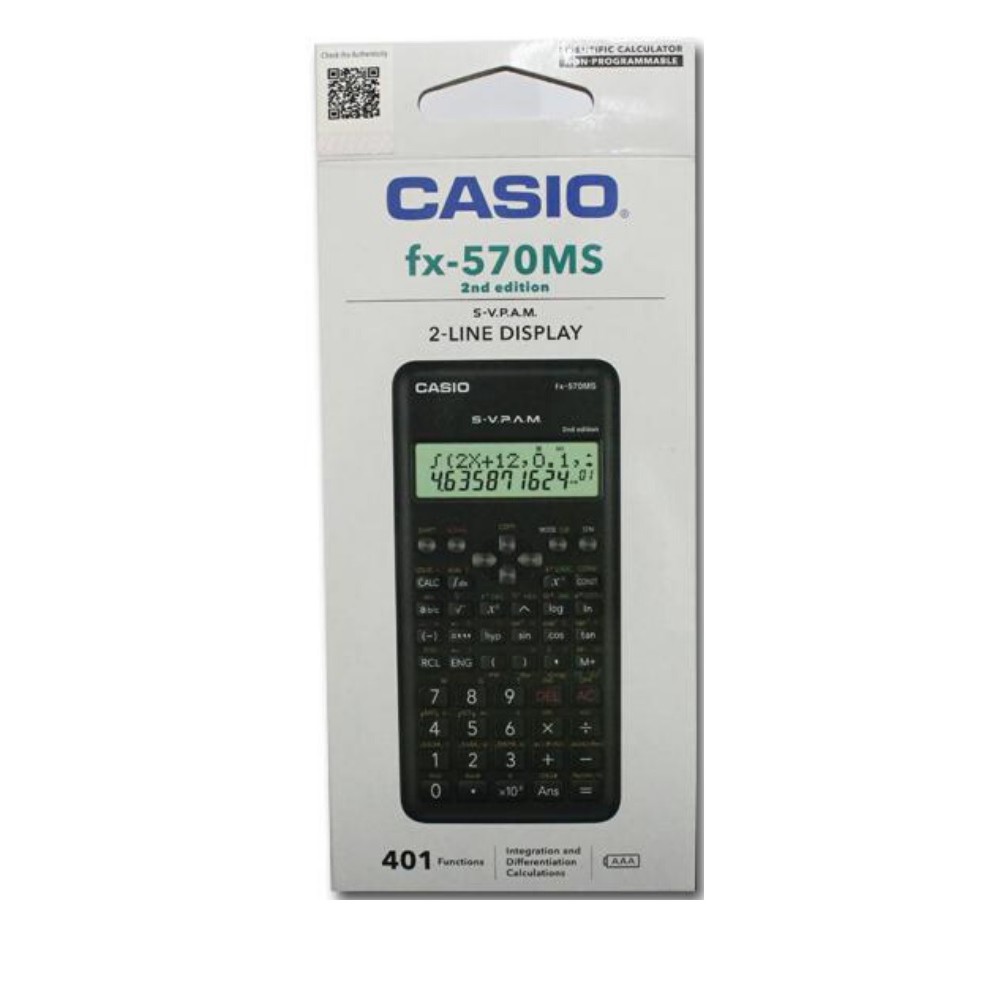 ORIGINAL CASIO fx 570MS 2nd edition S V.P.A.M. SCIENTIFIC