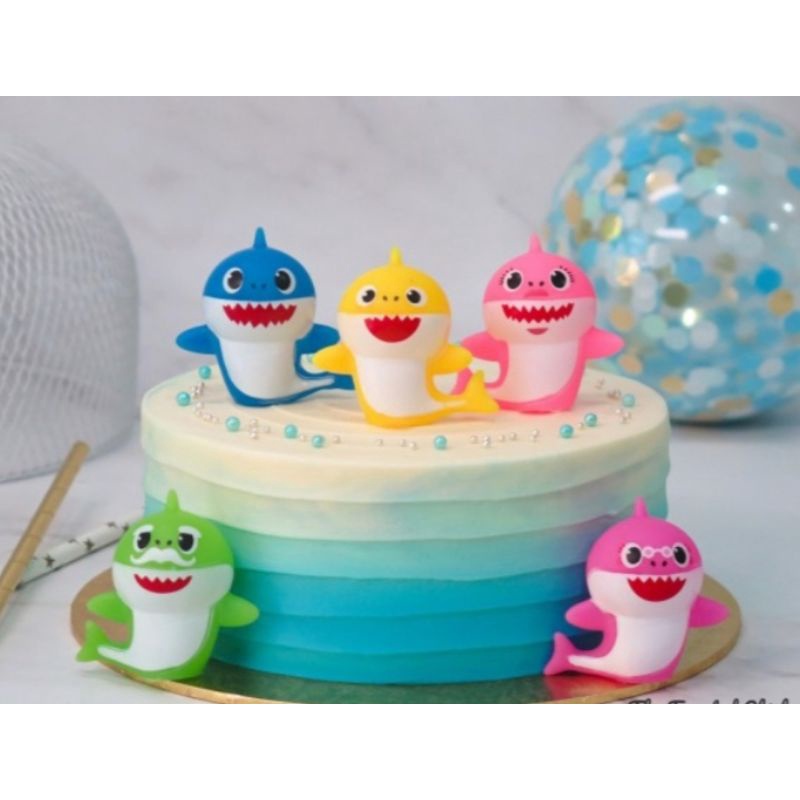 BABY SHARK TOYS 4PCS FOR DECORATIONS CAKE | Shopee Malaysia