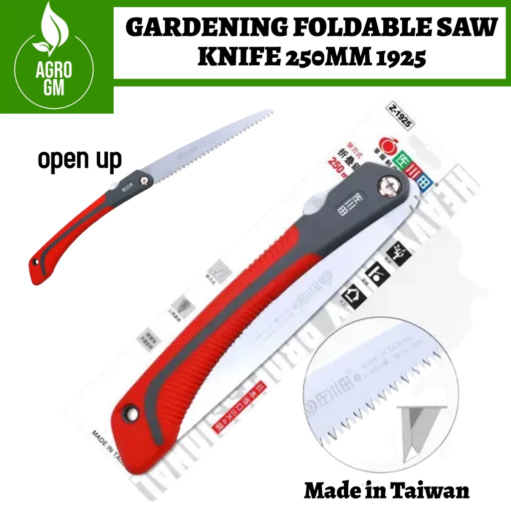 [IMPORTED TAIWAN] PRUNE SAW PRUNING PRUNNING SHEAR CUTTER KNIFE 250MM 1925 Gergaji Lipat Dahan