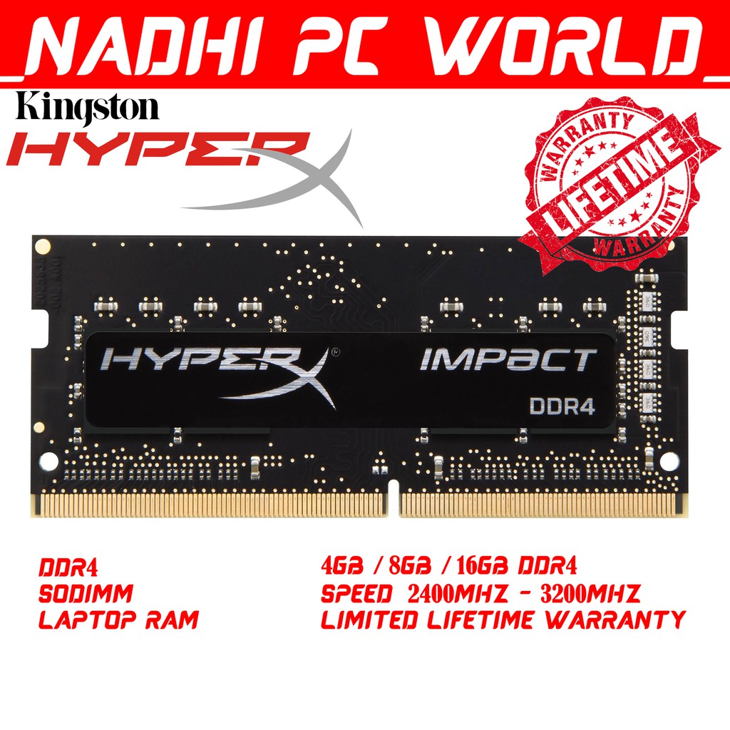 Hyperx Impact Sodimm Ddr4 8gb 2400mhz Kingston Hyperx Sodimm Ddr4