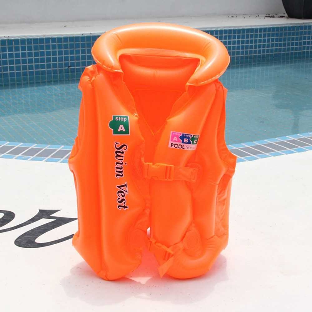 Kid Safety Float Inflatable Life Jacket (orange) Shopee Malaysia