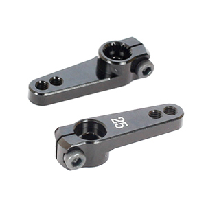 Corno Servo In Alluminio Regolabile AHZ Nero Per Futaba/Savox 25T - Absolute Hobbyz