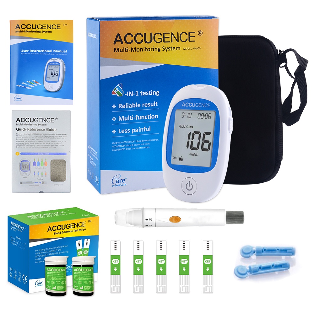 Fast Test Blood Ketone Meter Kit for Keto Diet with Ketone Monitor and