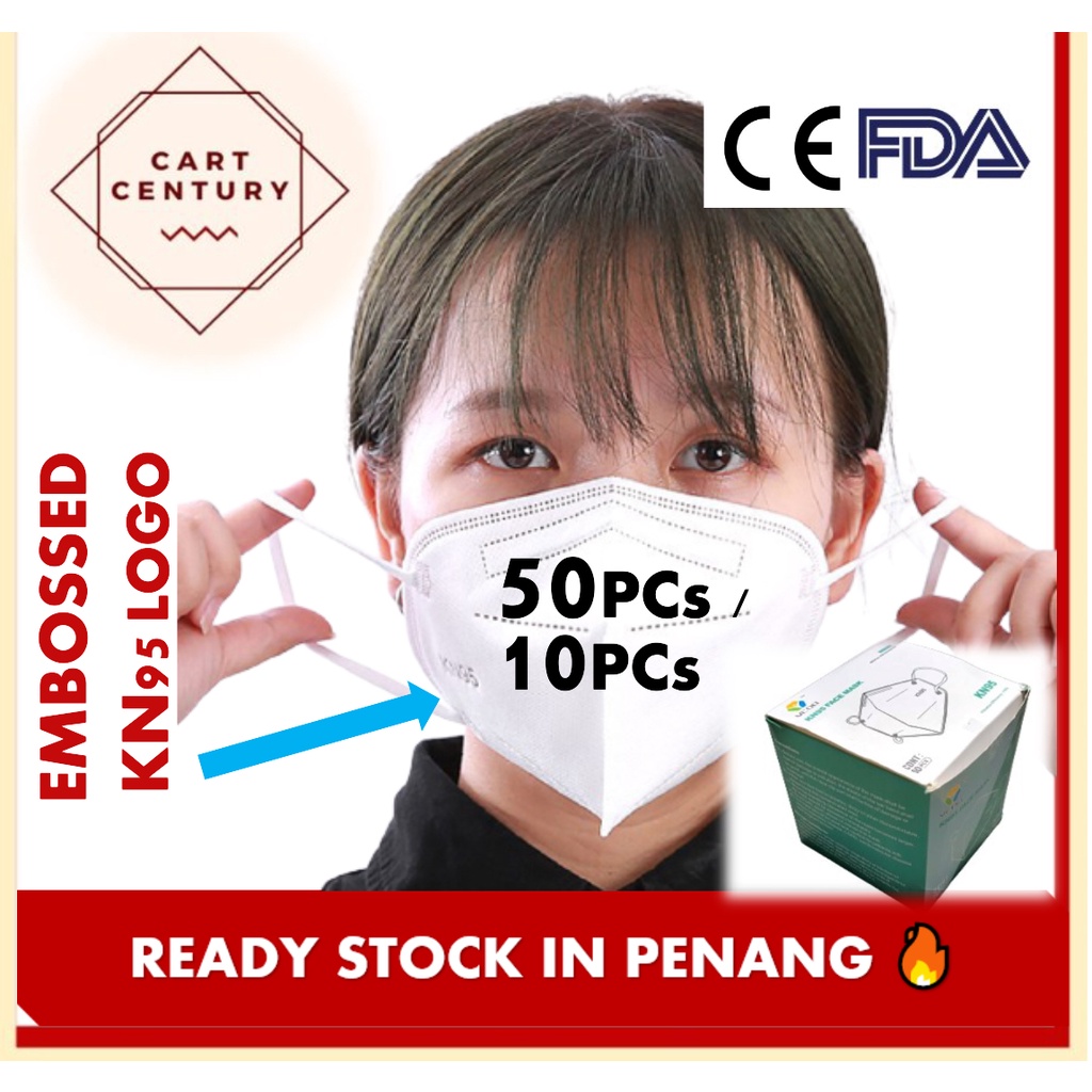[READY STOCK] KN95 Face Mask 50 pcs/10pcs 5 Ply Kn95 Mask Anti Virus