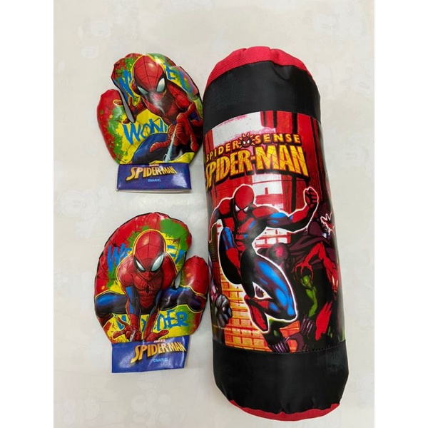 Spiderman Punching Bag Boxing Play Set for Kids with Gloves Shopee