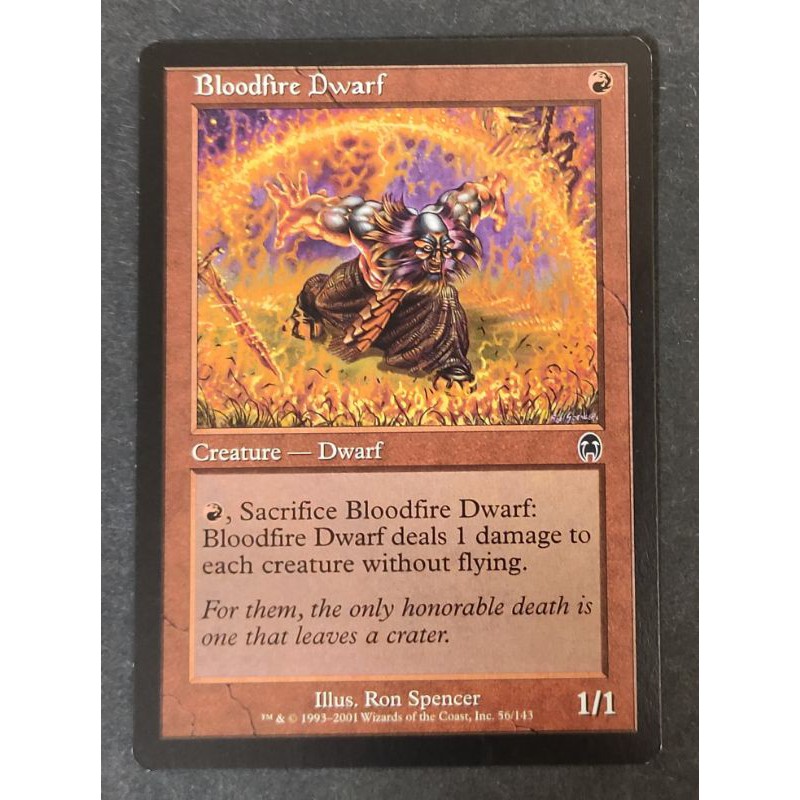 Magic: The Gathering 2001 - Apocalypse Bloodfire Dwarf #56 17aj