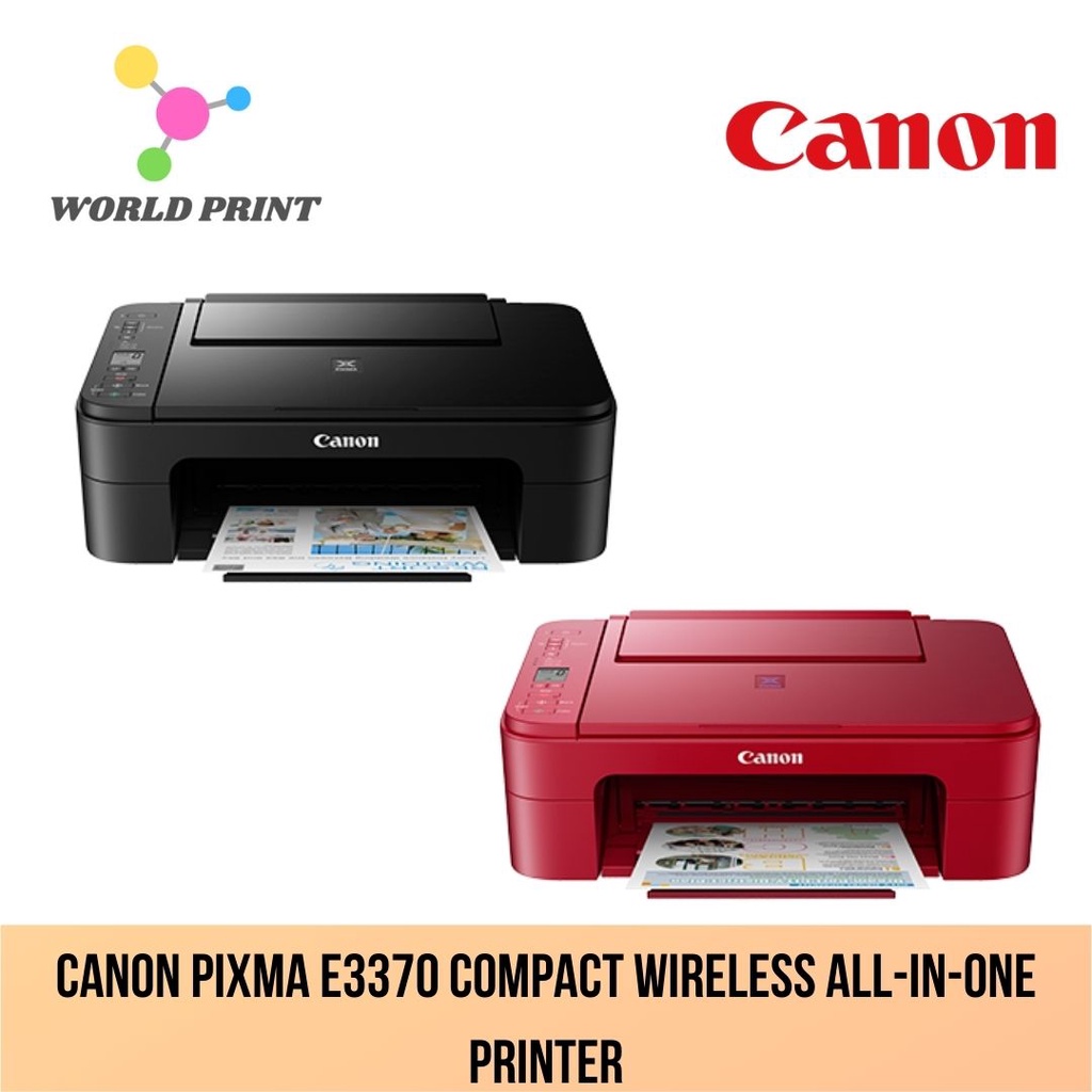CANON PIXMA E3370 Compact Wireless AllInOne Printer Shopee Malaysia
