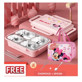 Disney Mickey mouse Spiderman Portable Lunch Box Kids School 316 stainless  steel Bento Box Movable Compartments Food Container - AliExpress