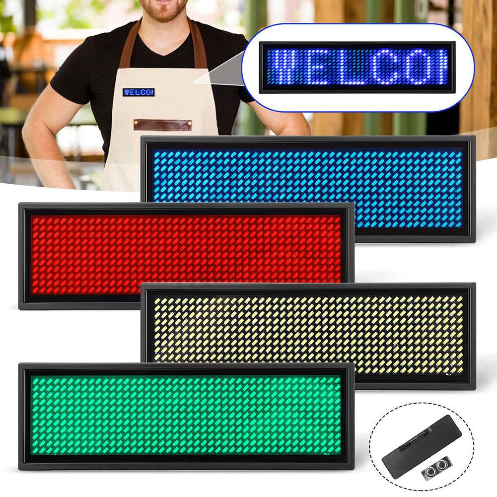 CG Mini LED Digital Programmable Rechargeable Scrolling Name Message ...
