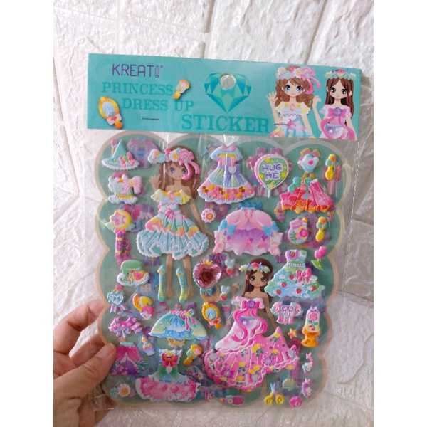 Dress Up Doll Sticker Paper Doll (2 in 1) for 1 set For Kid Girl ...