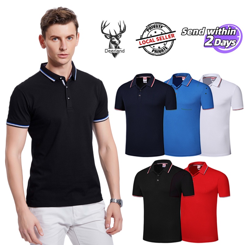 [Ready Stock+Fast Shipping] Polo Tshirt Unisex Contrasting Color ...