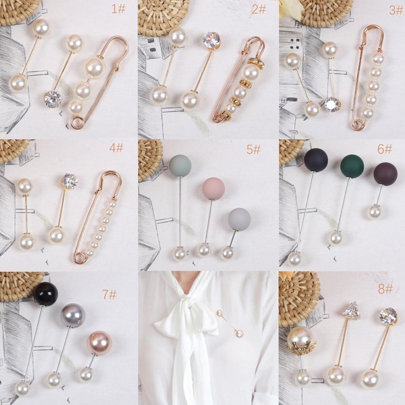 🇲🇾Pearls brooch Muslimah Hijab Pin Kerongsang Cincin Tudung Ring Tudung ...