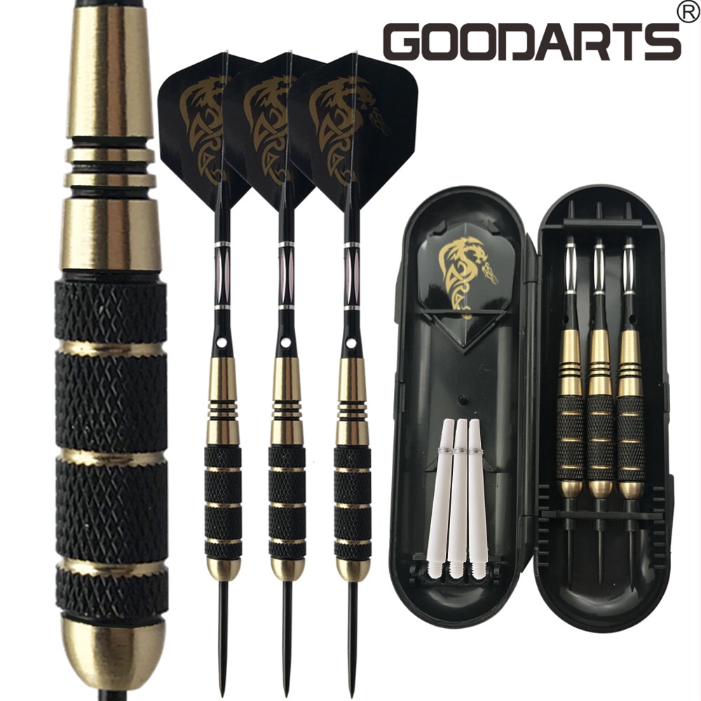 3 pieces 24 Gram Professional Steel Tip Darts Brass Dart Set with Plastic Dart Case Shopee