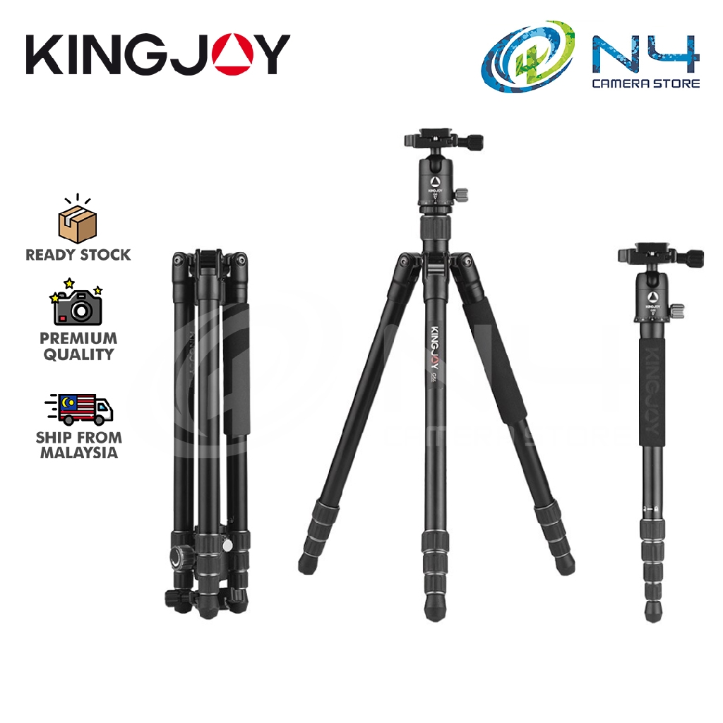 KINGJOY G55 Aluminum Foldable Lightweight selling Twist Lock Camera Tripod