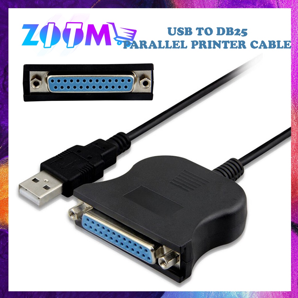 USB TO DB25 PARALLEL PRINTER CABLE ADAPTER MALE TO FEMALE CONNEVTOR