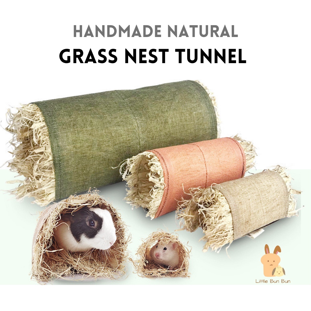 Curated visual reference: Picture Idea: Handmade Natural Grass Nest Tunnel Pet Toy Rabbit Chinchilla Guinea