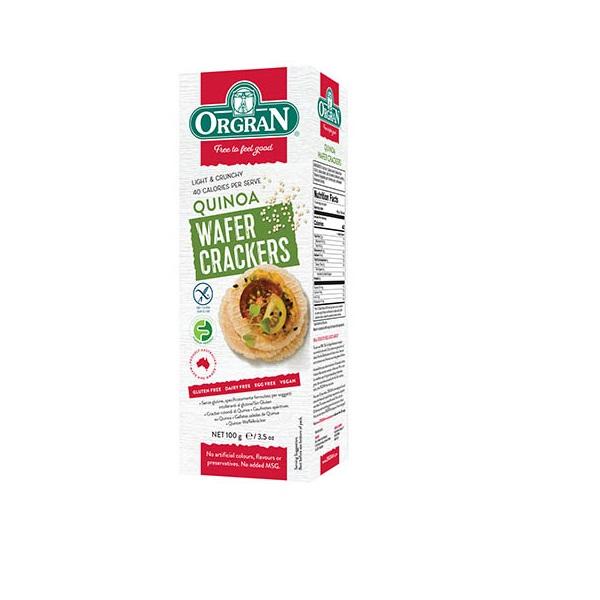 Orgran Wafer Crackers 65gm100gm (Beetroot, Tumeric, Chia, Black Bean