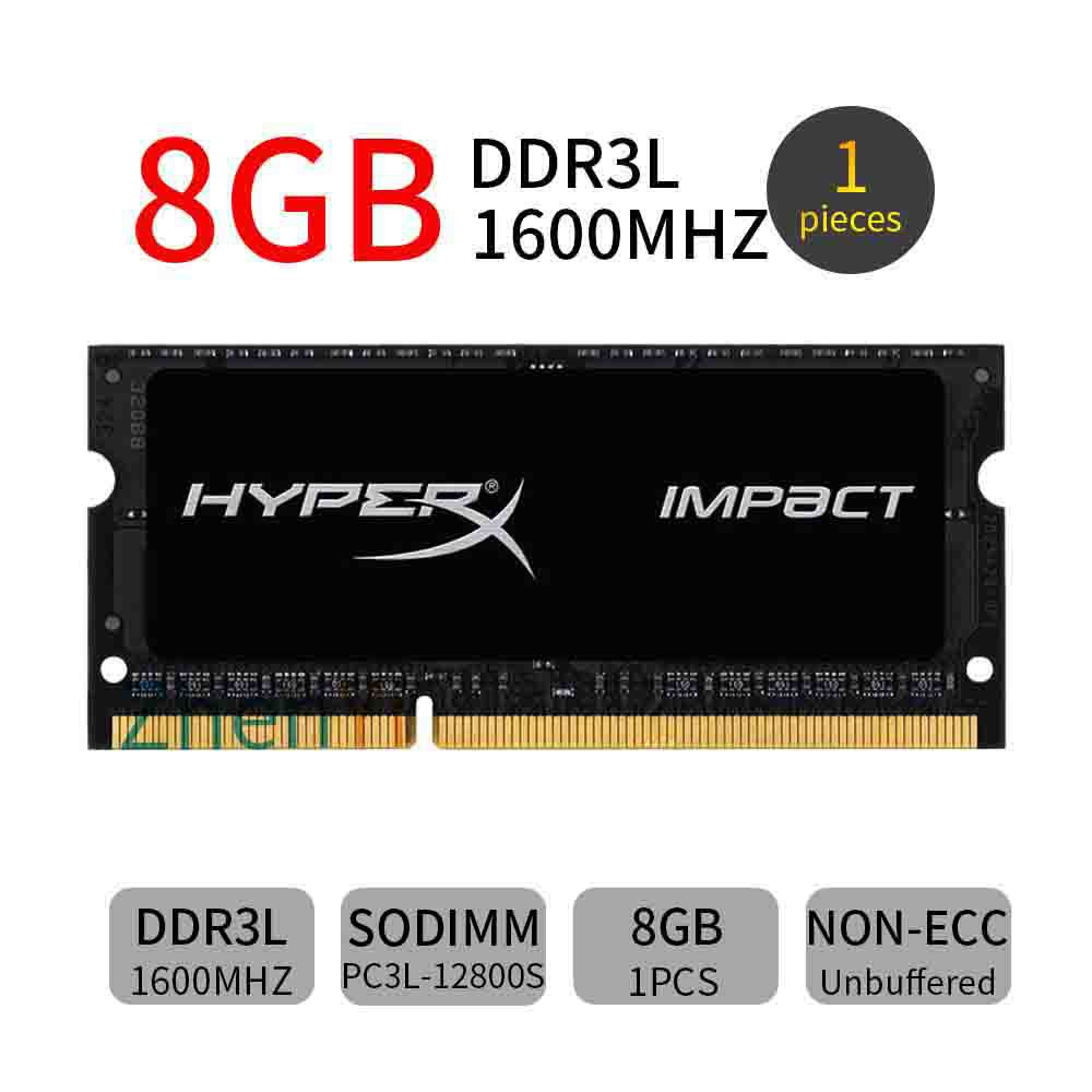 Mémoire RAM HyperX Impact 8Go DDR3L 1600MHz - SODIMM 204 Broches - Pour PC Portable - Neuf