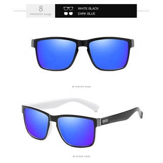 PARANOID Sunglasses Men Polarized Brand Design Square Mirror Luxury Vintage