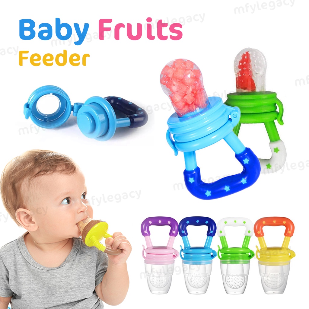 🎀READY STOCK🎀 Baby Fruits Nipple Silicone Pacifier Fruits Feeding