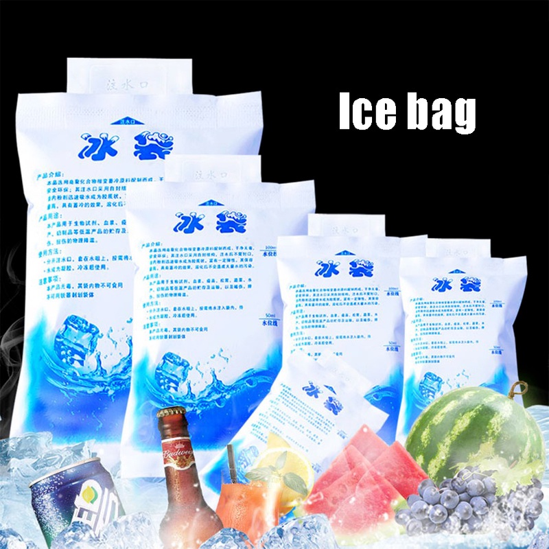 10Pcs Reusable Gel Dry Ice Bags Drinks Cold Keeping Pack For Keep Food