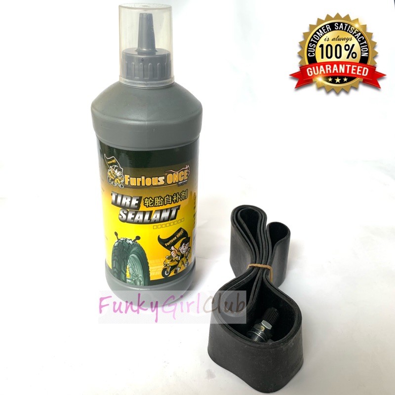 GUM TUBELESS TYRE INFLATOR SEALANT 500ml UNIVERSAL for Std Rim & Sport