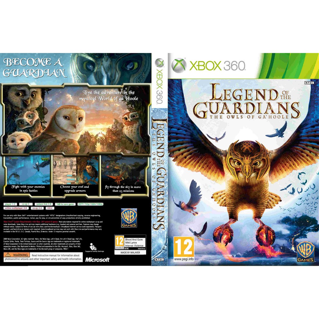 Xbox 360 Legend Of The Guardians The Owls Of Gahoole The Video Game (mod)