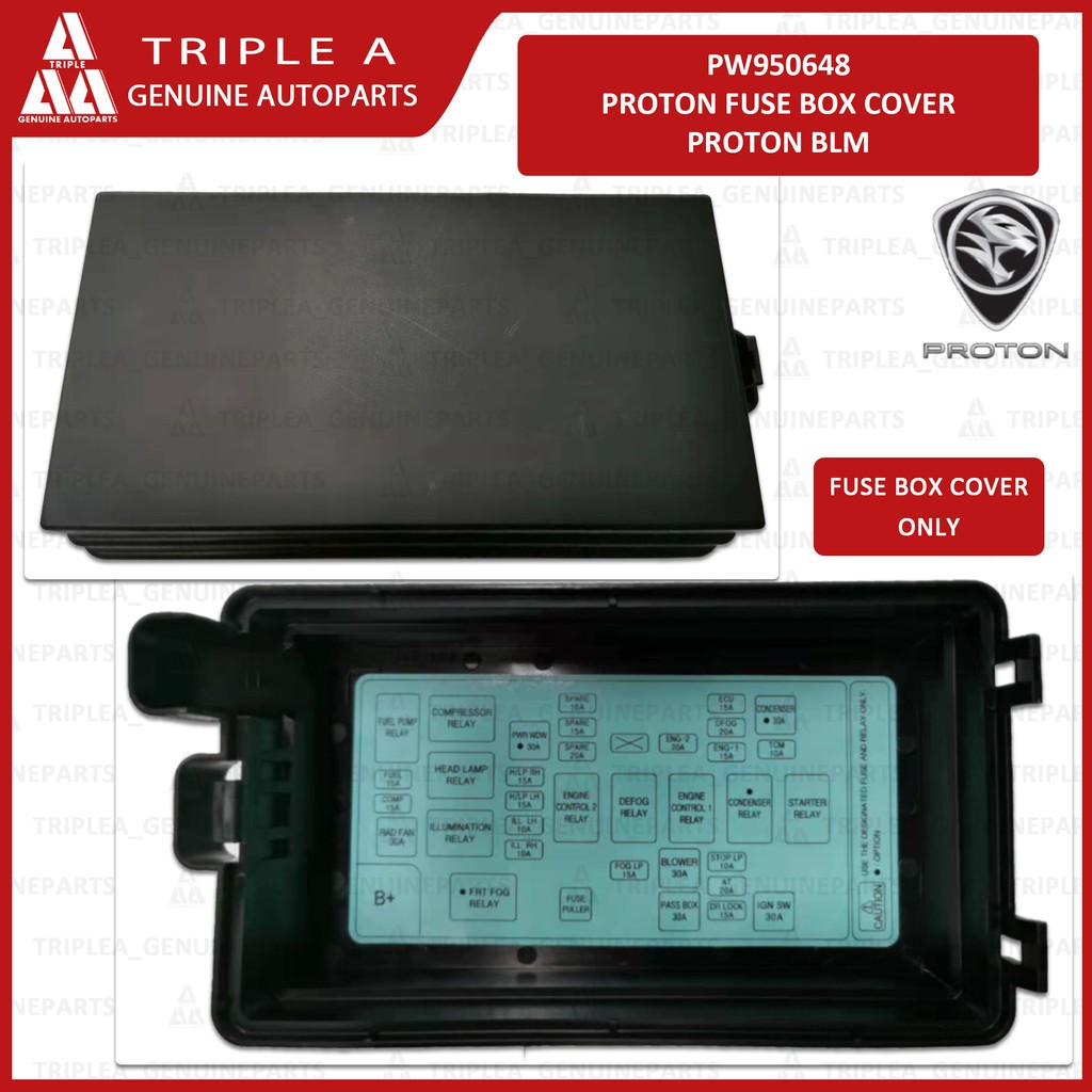 PW950648 Fuse Box with Relay Proton Saga BLM FL FLX Savvy Junction Box