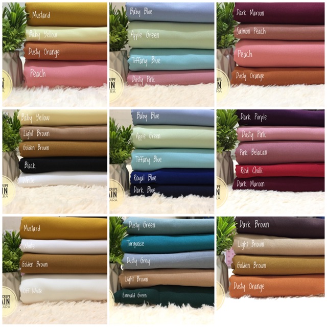 Kain Como Crepe Bidang 60 | Shopee Malaysia