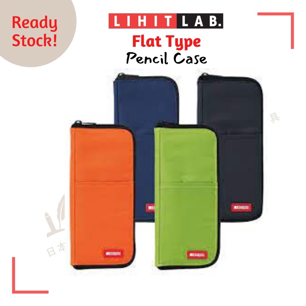 LIHIT LAB Slim Pen Pencil Pouch Case - Flat Type Standard Size | Shopee ...