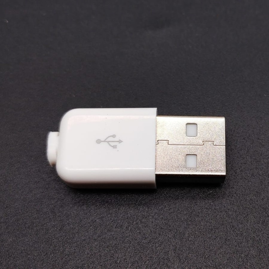 PUTIH Usb MALE A connector socket connector white cover white cable 4p ...