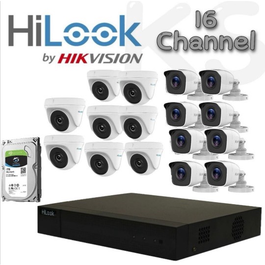 Hilook DVR-216Q-K1 16 Channel 4MP 1080P HD-TVI/AHD CCTV DVR Recorder