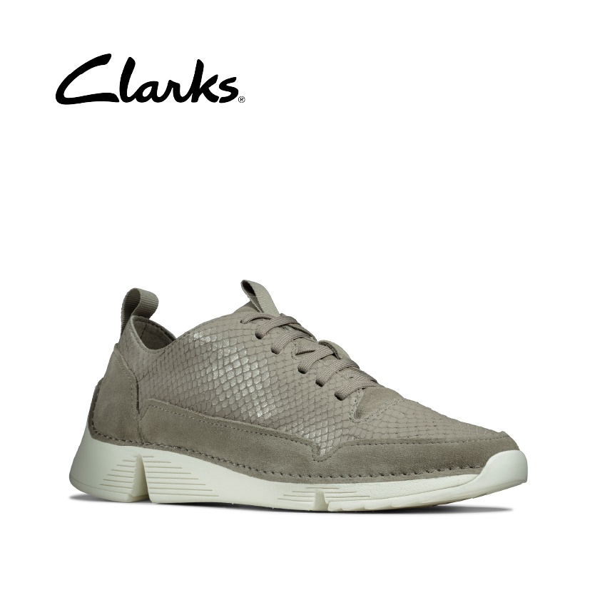 CLARKS Women s Tri Spark. Sage Snake Sneakers