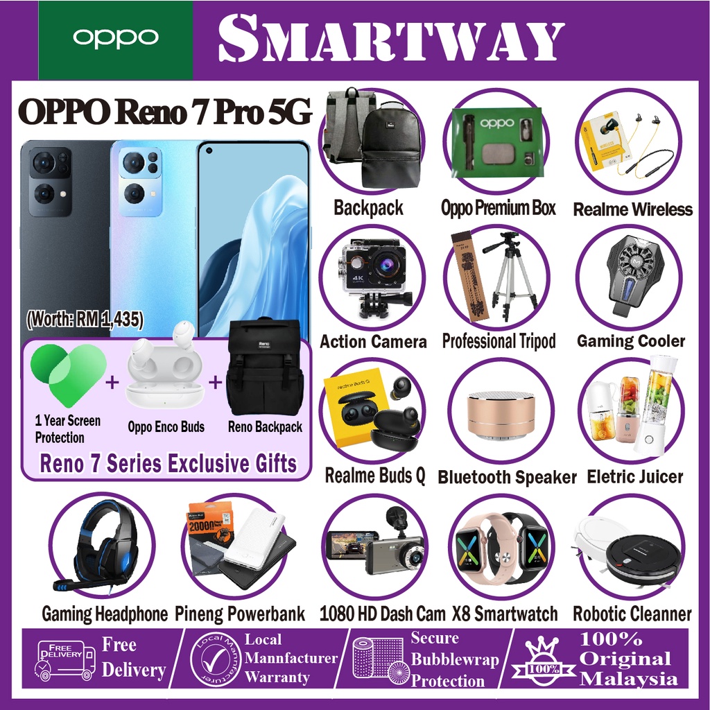 OPPO Reno 7 5G/ Reno 7 Pro 5G / Reno 7Z [8+256GB] [12+256GB]🎁Original ...