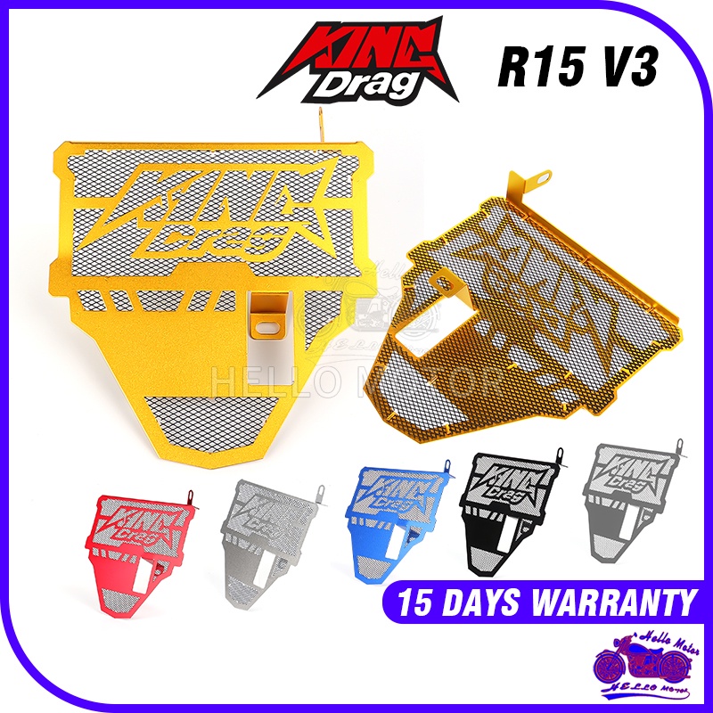 KING DRAG YAMAHA R15 V3 RADIATOR COVER GUARD RADIATOR COOLANT NET COVER ...
