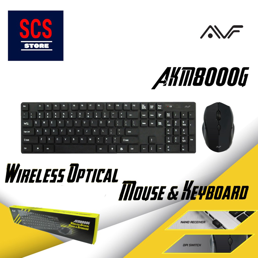 AVF AKM8000G Wireless Keyboard & Optical Mouse | Shopee Malaysia